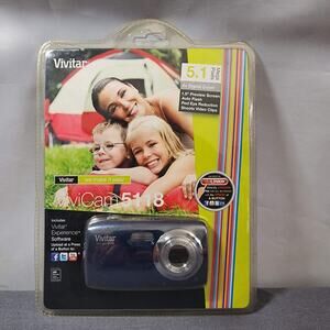 NEW Vivitar Vivicam 5118 Black Compact Digital Camera 5.1 MP 4X Digital Zoom